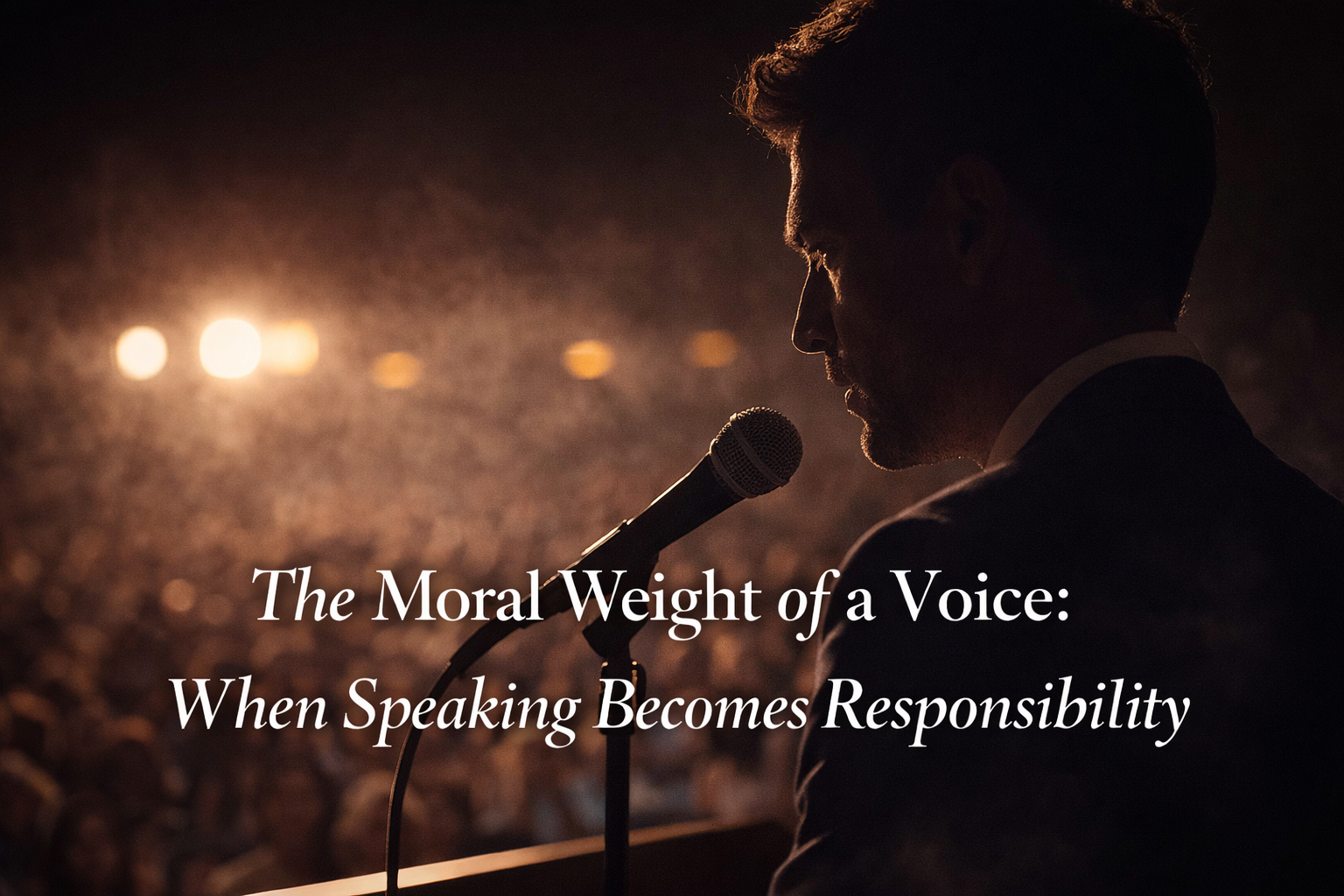 The Moral Weight of a Voice: When Speaking Becomes Responsibility